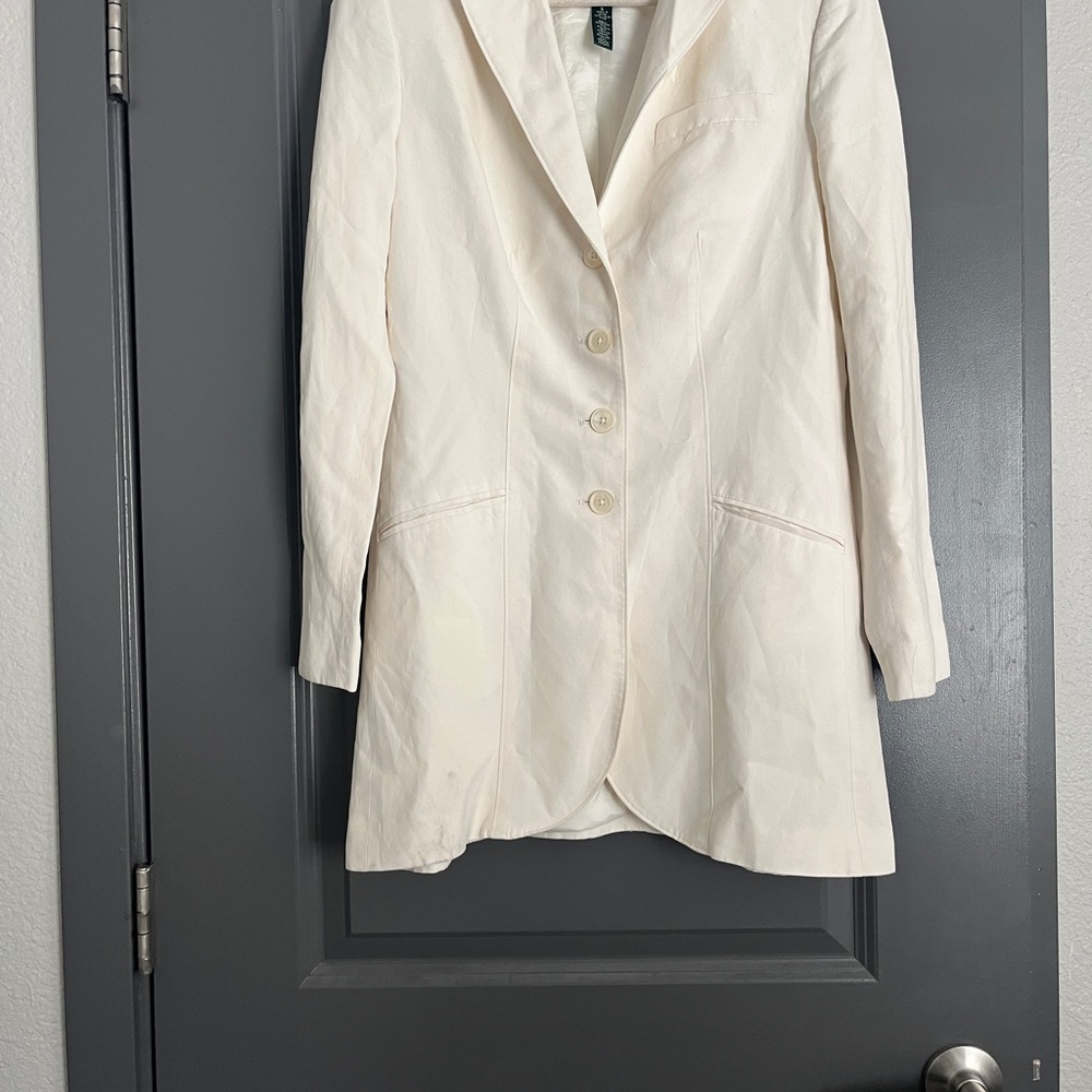 Ralph Lauren linen and silk cream blazer